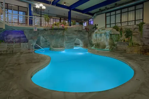 Indoor pool at the Sidney James Mountain Lodge in Gatlinburg, TN